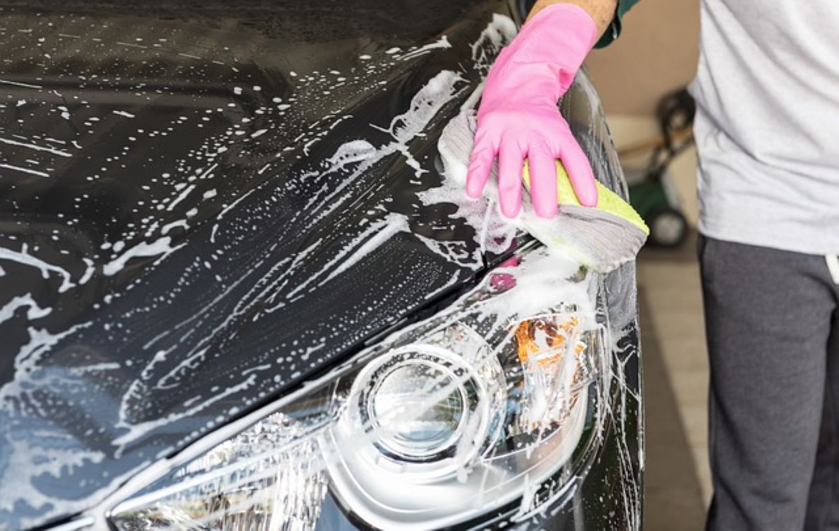 wash a car at home